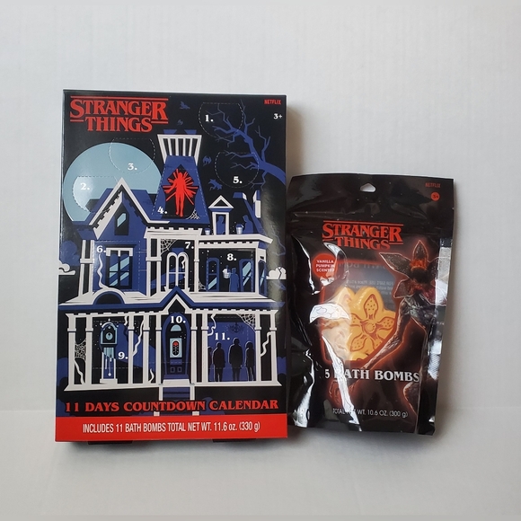 Stranger Things Bath Bomb Countdown Calendar & Stranger Things Bag Of Bath Bombs - Picture 1 of 5
